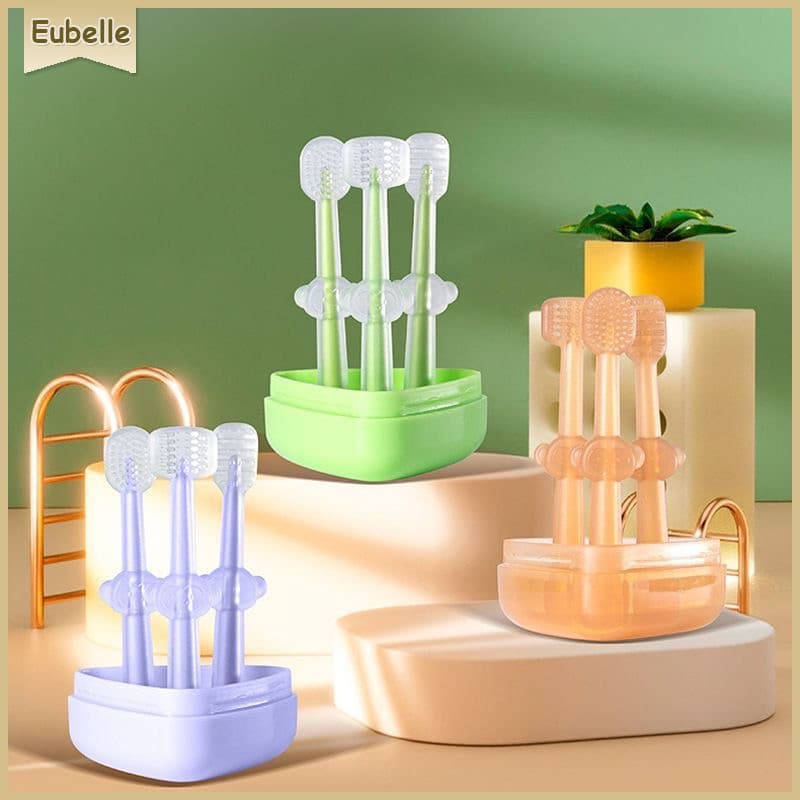 3 Pçs Escova de Dentes para Bebês Recém-nascido 0-1 Para Decíduos Silicone Língua Limpeza Oral