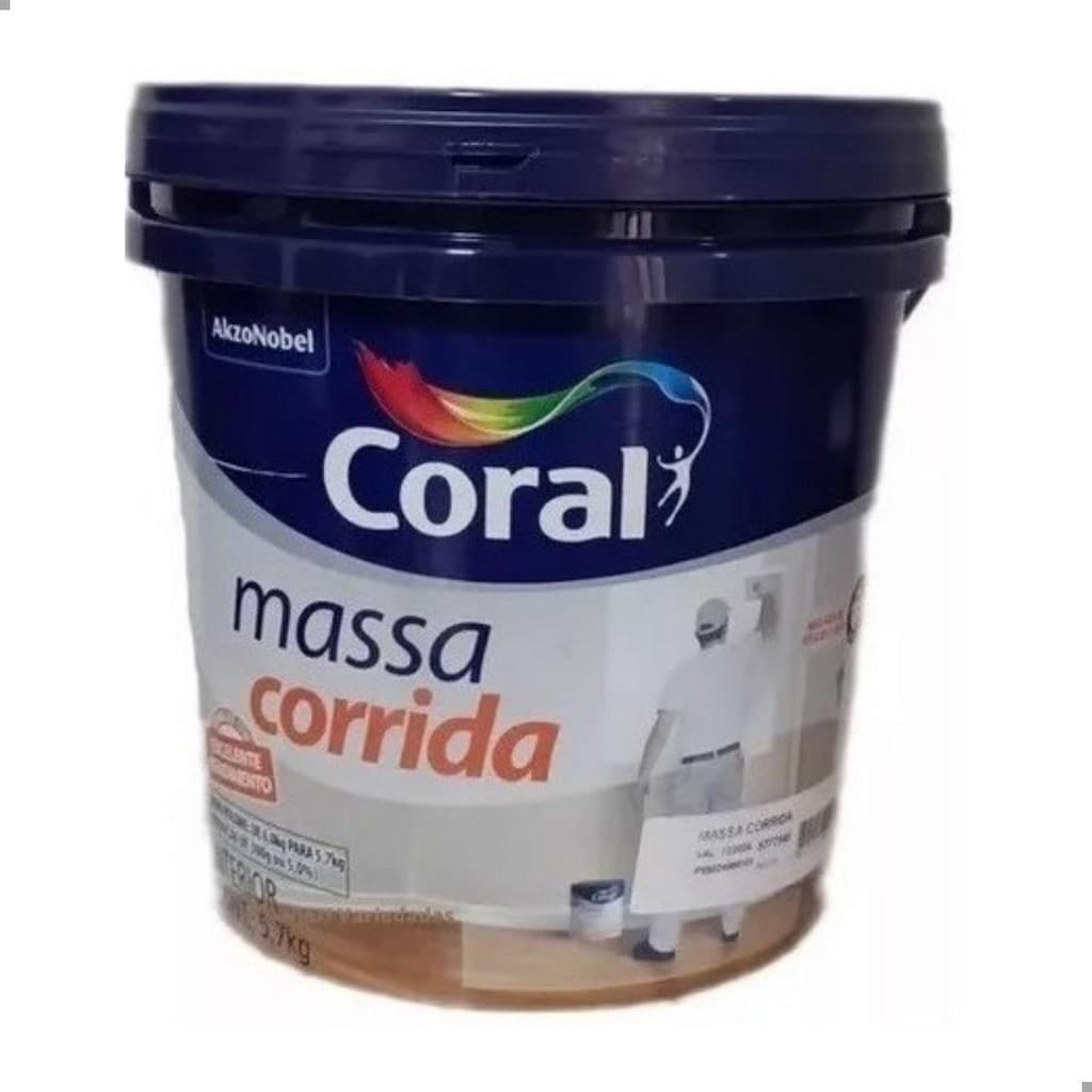 Massa Corrida Pva 6kg Facil De Lixar E Aplicar Galão - Coral