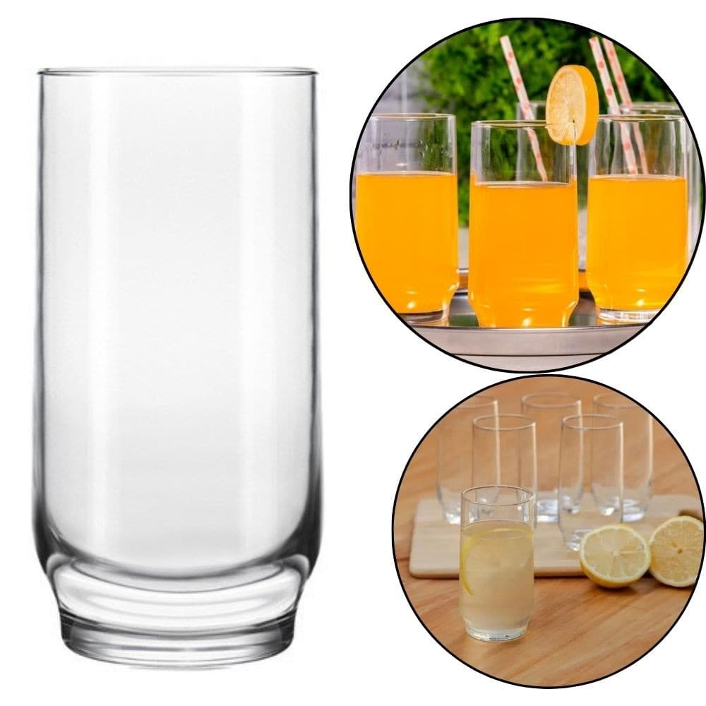 Jogo 6 Copos Lights Vidro Suco Água Cerveja 300ml Nadir