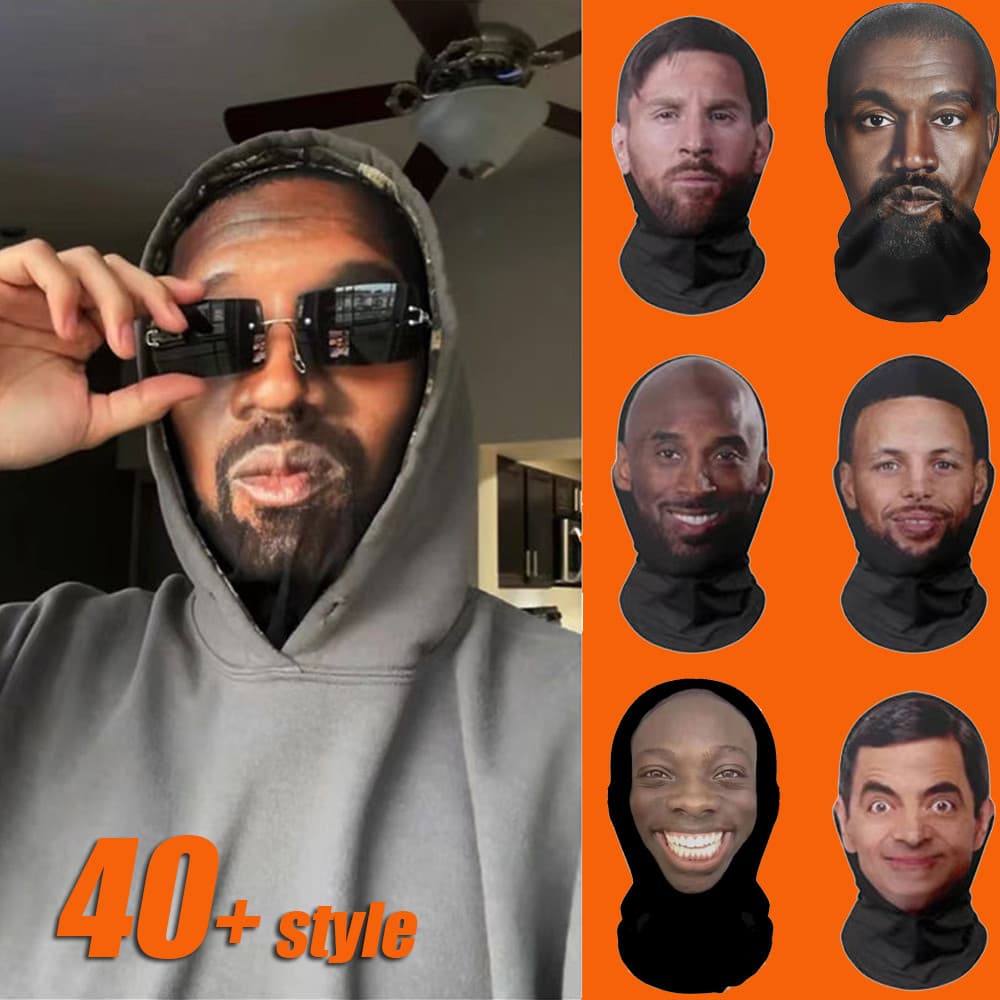 3D Impresso Engraçado Máscara Facial Completa Cosplay Kanye Celebridade Disfarce Engraçada Para Fãs Role Play