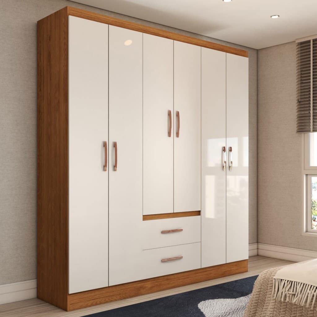 Guarda-Roupa Solteiro Belmont 6 Portas 2 Gavetas - Panorama Móveis