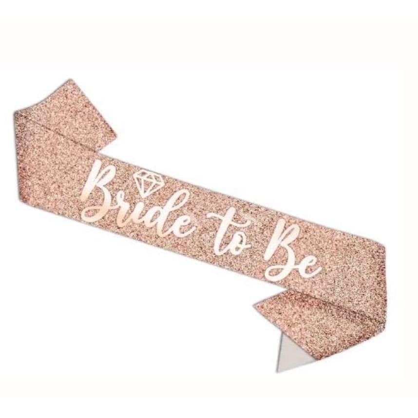 FAIXA BRIDE TOBE COM GLITTER ROSE