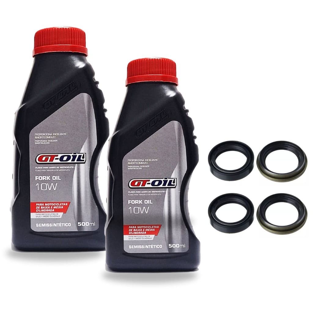 Kit Óleo Suspensão Gt Oil Crf 230 / Nx 350 Sahara / Xlx 350 / Xr 200 + Guarda Pó E Retentores