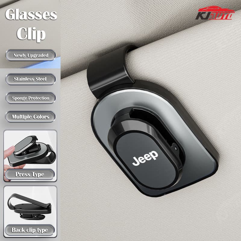 Clipe De Óculos De Carro Jeep Caixa De Armazenamento Sol Organizador De Braçadeira De Cartão De Bilhete Acessórios Para 