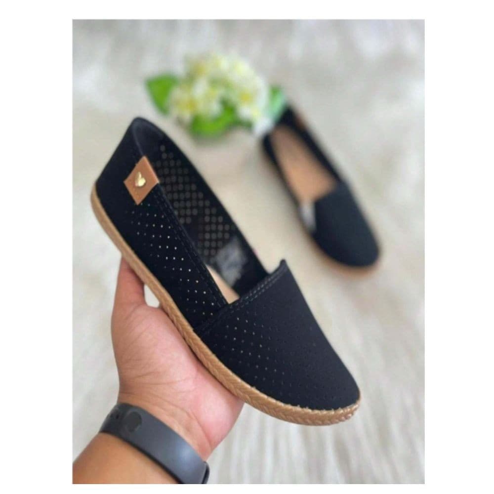 Sapatilha Feminina Alpargata Moleca Leve Ultra Respirável flexível macia furada furos