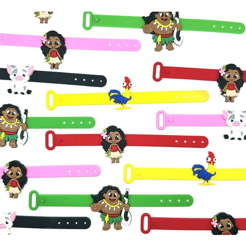 Pulseira Moana 2 10un Variadas Pulseirinha Mimo Emborrachado novidade