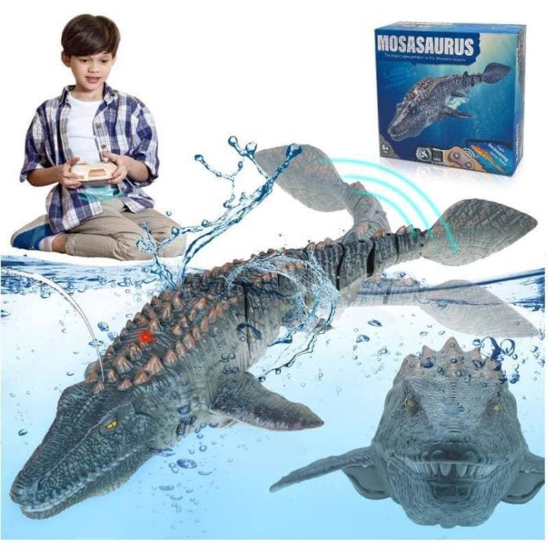 Novo Dinossauro De Controle Remoto Para Crianças Mosasaurus Brinquedos De Mergulho Barco Rc Com Spray De Água Leve Pisci