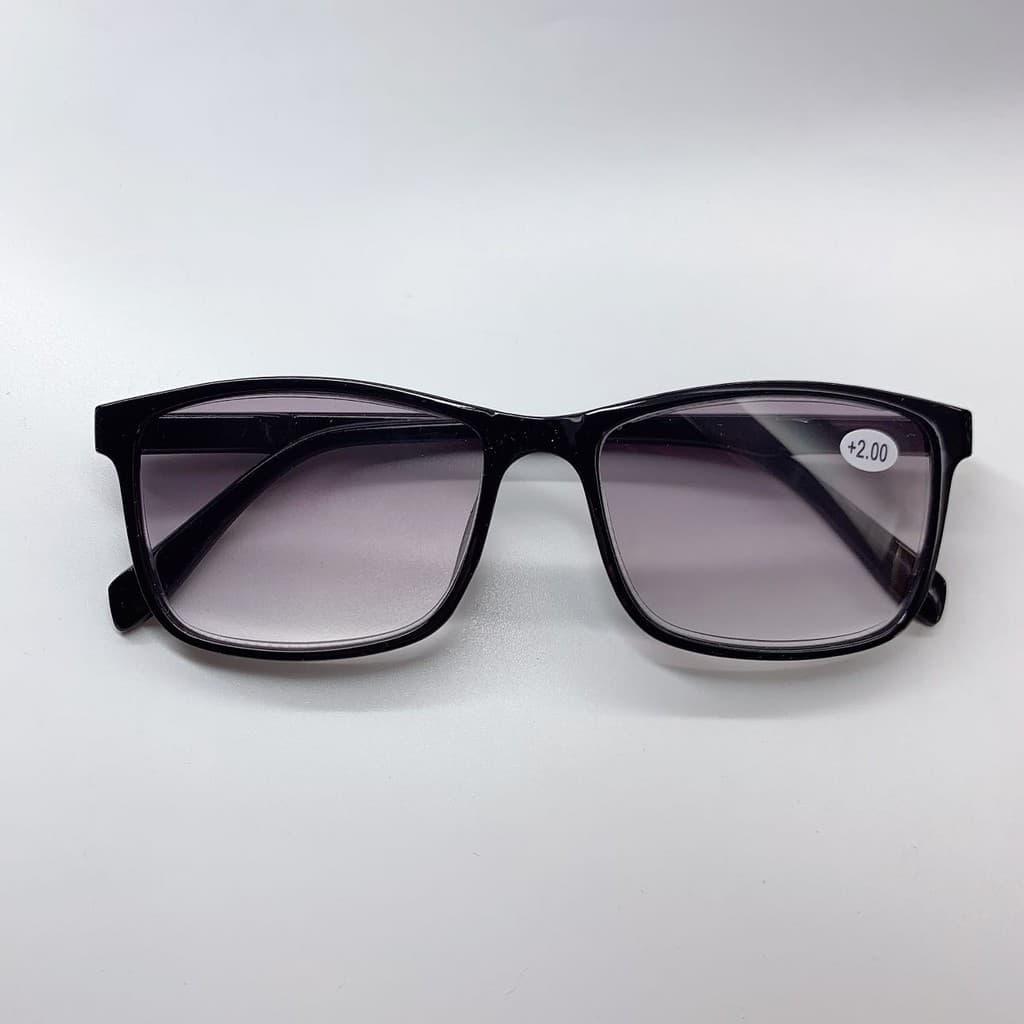 Óculos De Leitura/Sol Grau +1,00 ate +4,00 Para Perto Lentes cinza gradiente Masculino / Feminino