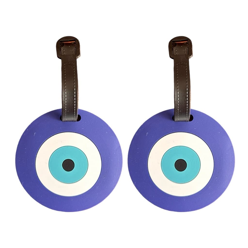 Kit 2 Identificador De Bagagem Tag De Mala Viagem Olho Grego