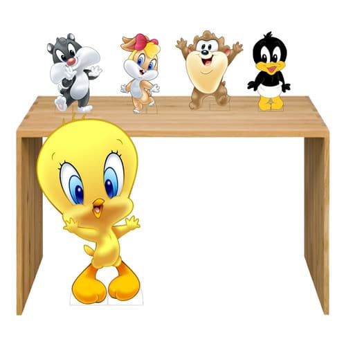 Kit Display Chão E Mesa Looney Tunes Baby 5 Peças Totens