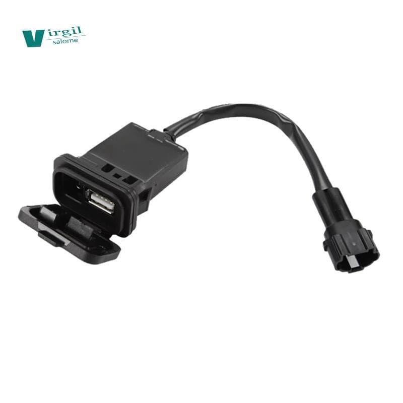 1 Peça Motocicleta USB Interface De Carregamento Energia Tomada Porta Carga Impulso Plástico Preto Para 450SR SR450 800N