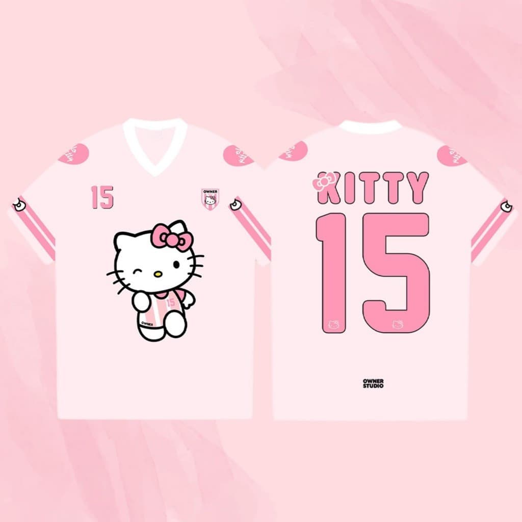 2025 Camisa De Sublimação Completa Nome E Número Personalizados Camisetas Esportivas Casal Hello kitty jersey