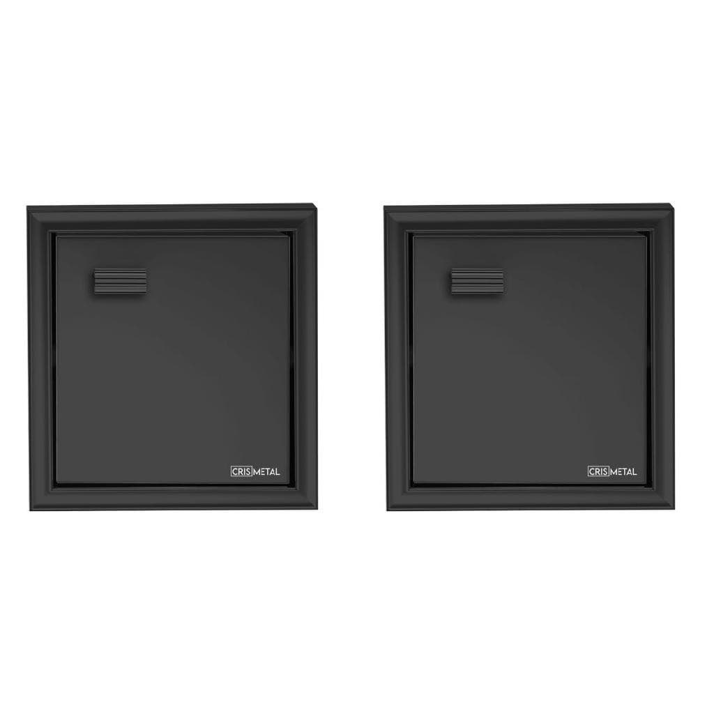 Kit C/2 Papeleira Embutir Crismetal Black Porta Papel 