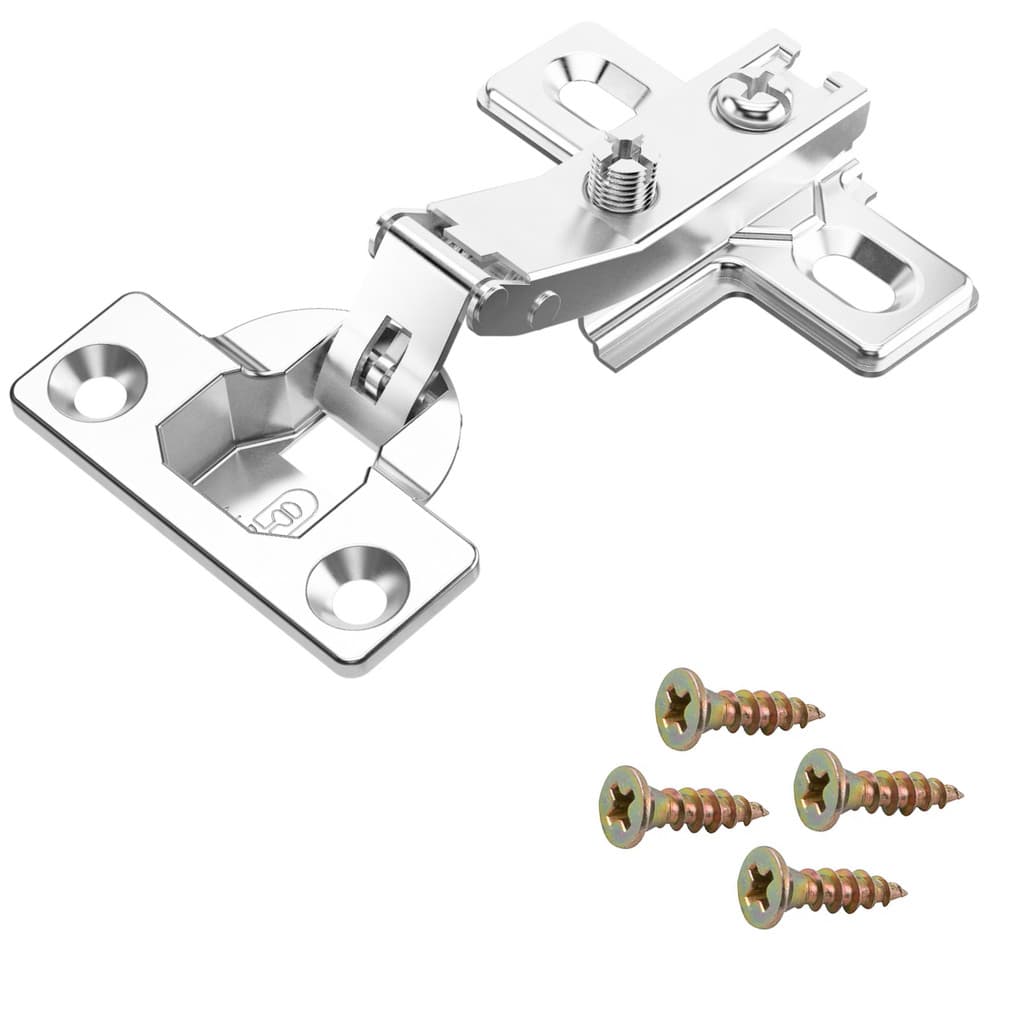 Kit 2 Dobradiça Armário Cozinha 26 Mm Curva + Parafusos