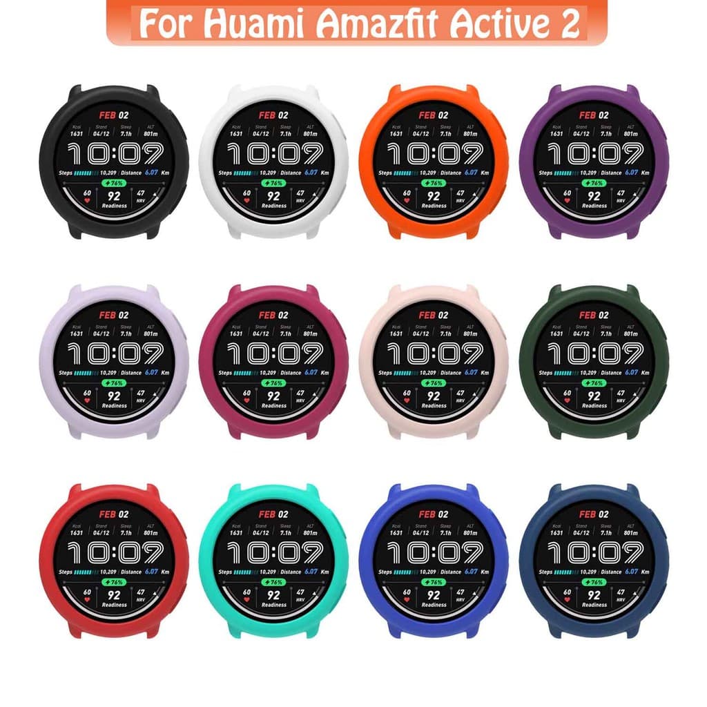 Capa Protetora De Silicone Para Huami amazfit Active 2 Quadro Pára-Choques active2 Substituição Escudo Acessórios Smartw
