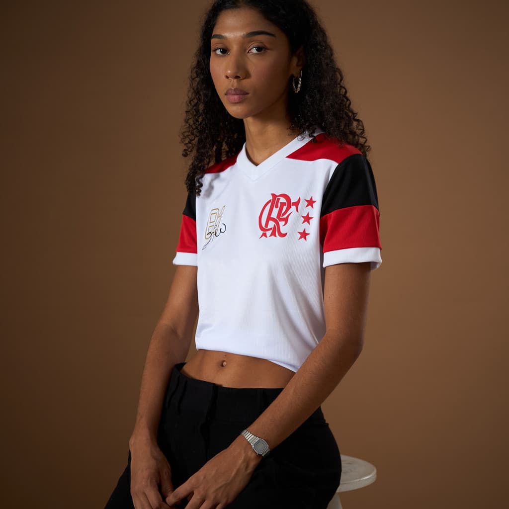 Camisa Retrô Flamengo 1981 Zico DRY Feminina Oficial
