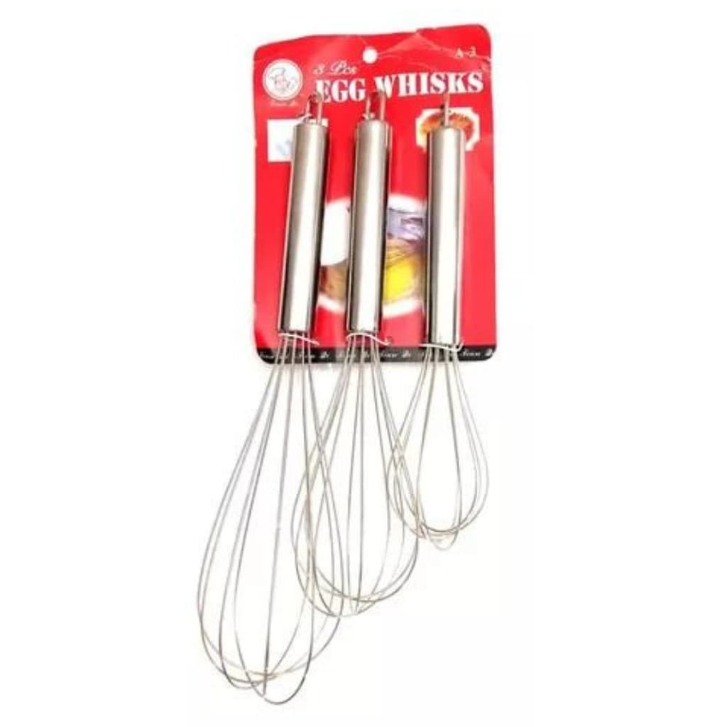 Kit Fuê Batedor P/ Massas em Inox 3 Peças - Vencedor