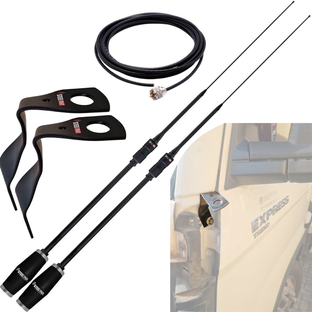 2 Antena Px Bobinada Argentina Black 1,63m Delivery Parafusos