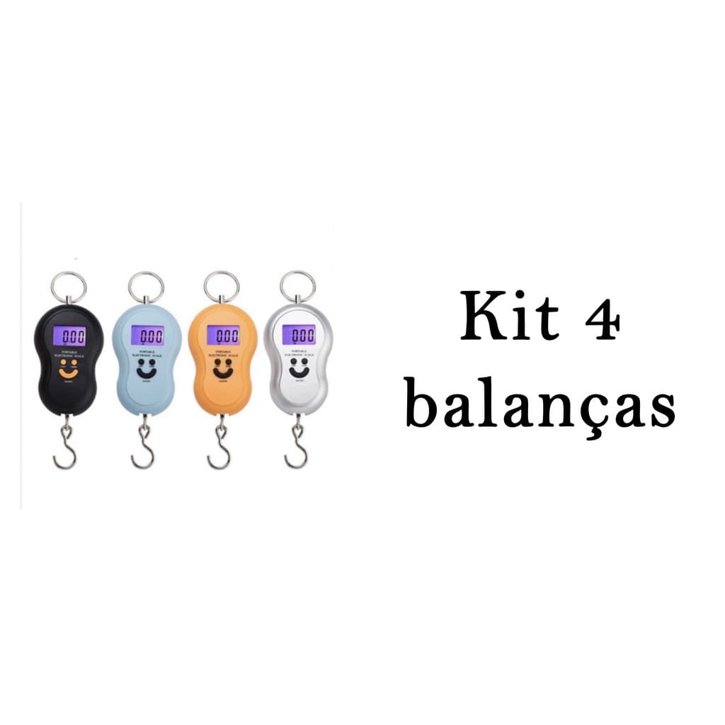Promoção 4 Balança Portátil Digital Mão Bolsa Mala Peixe Até 50kg Cozinha