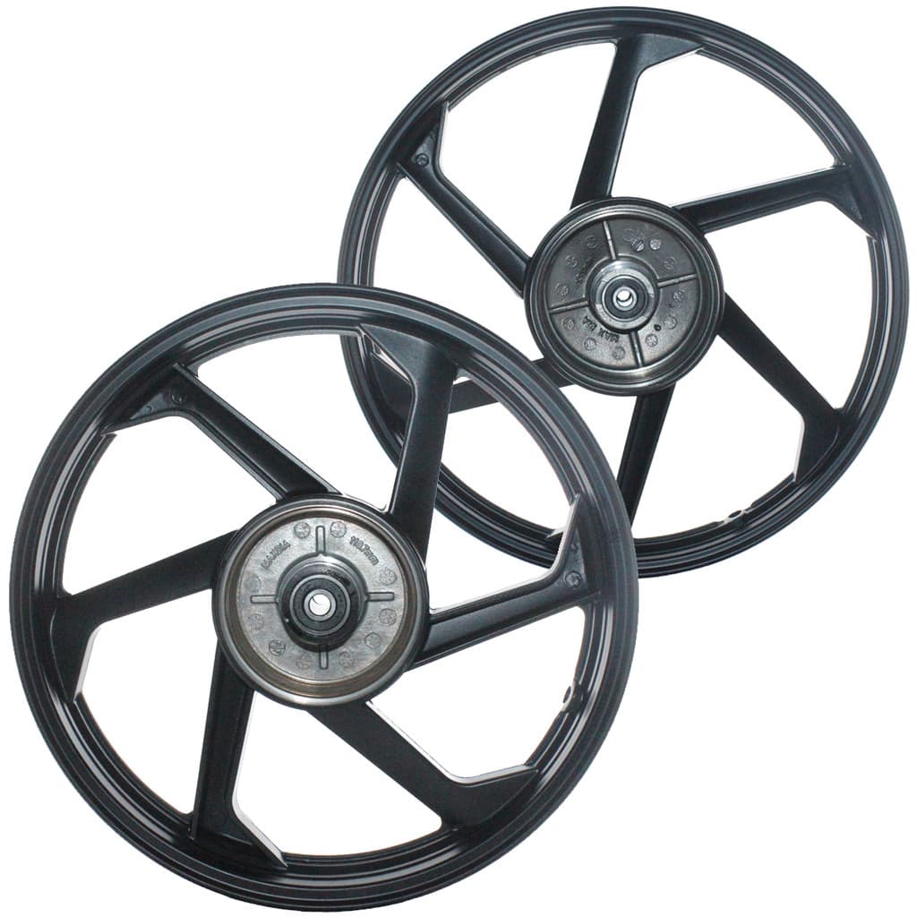 Par rodas alumínio jante liga leve freio a tambor C 100 C100 Biz Biz125 Biz100 Biz110   rolamento