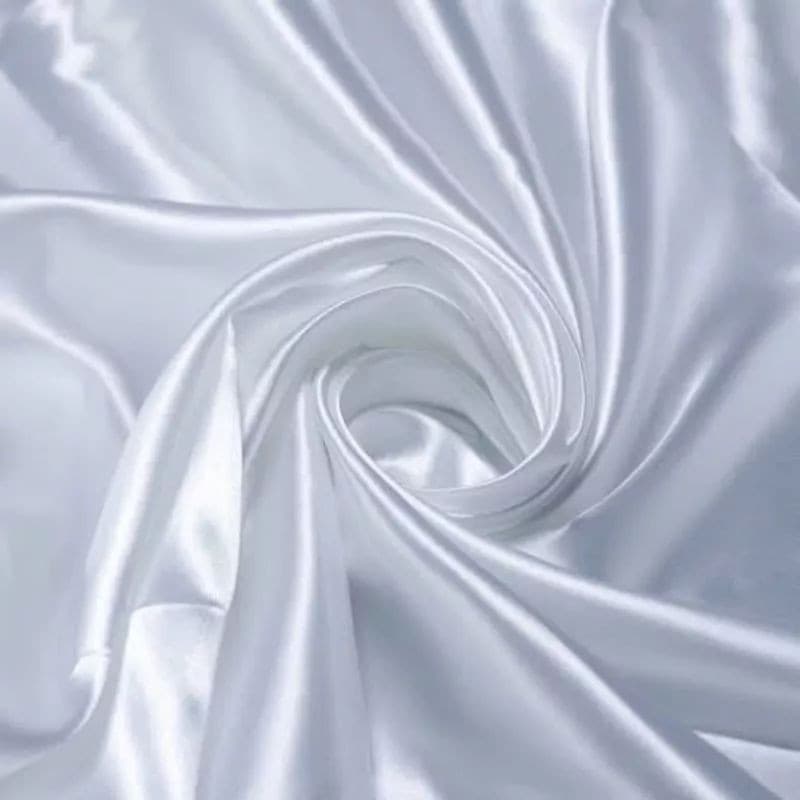 10 METROS TECIDO CETIM CHARMOUSSE BRANCO