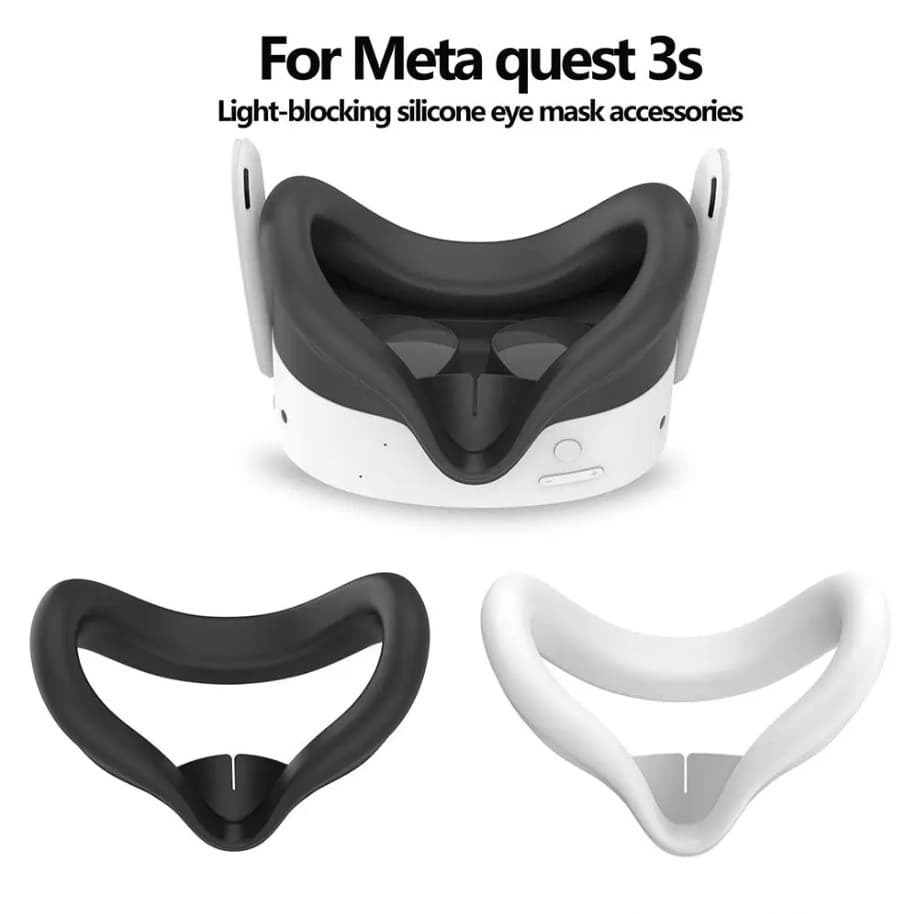 Para Meta Quest 3S Silicone Capa Facial Máscara De Suor Respirável Luz À Prova De Vazamento Substituição VR Acessórios