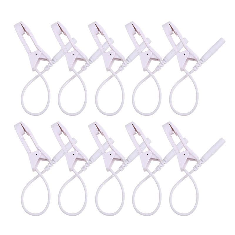 2.0mm agulha tipo clipe de ouvido eletrodo cabo ouvido dor alívio clipe sono massageador ouvido eletrodo cabo massageado