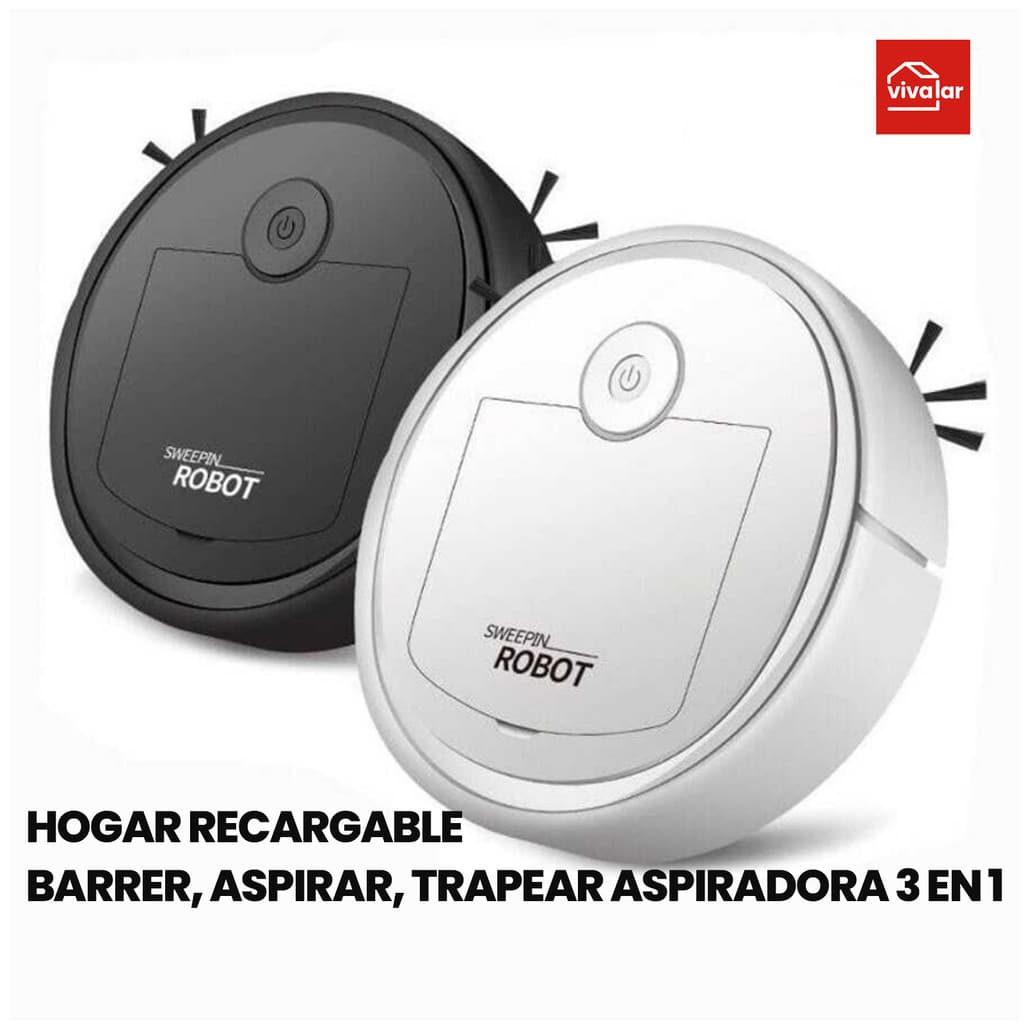 Aspirador Robô Grande e Redondo 1200PA, Limpeza Automática Inteligente para Casas Amplas
