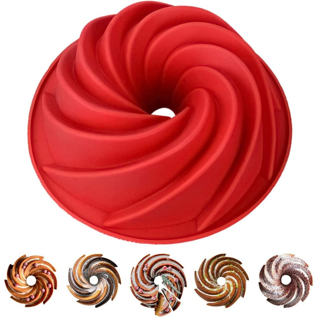 Assadeira Forma de bolo para Fritadeira de Ar Forno em Silicone Pudim Torta Mousse Livre de BPA