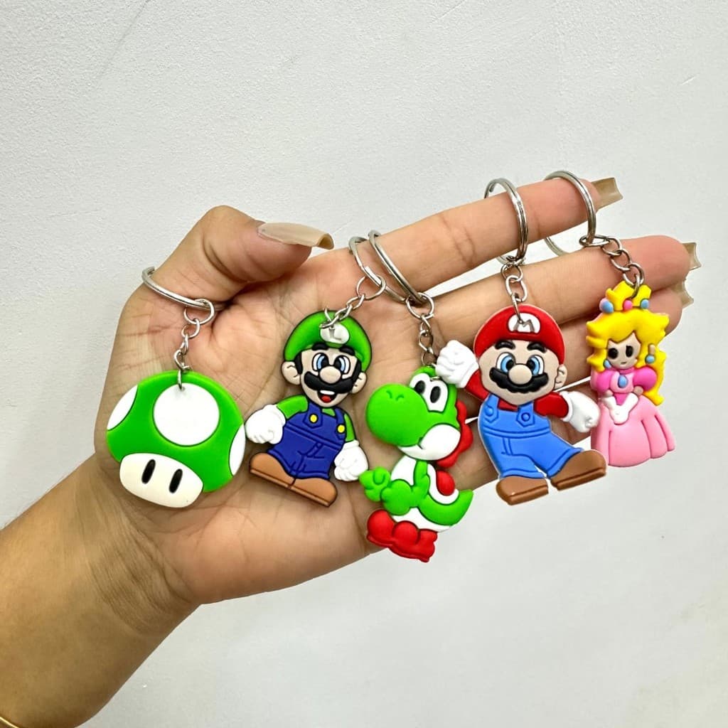 Chaveiro Super Mario E Luigi Kit 10/50 Lembranca Aniversario Tema