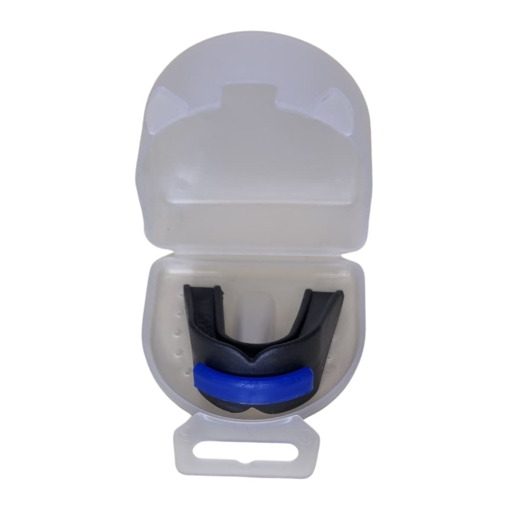 kit 1 Protetor Bucal Duplo Moldável C/ Estojo Transparente P/ Muay Thai, Boxe