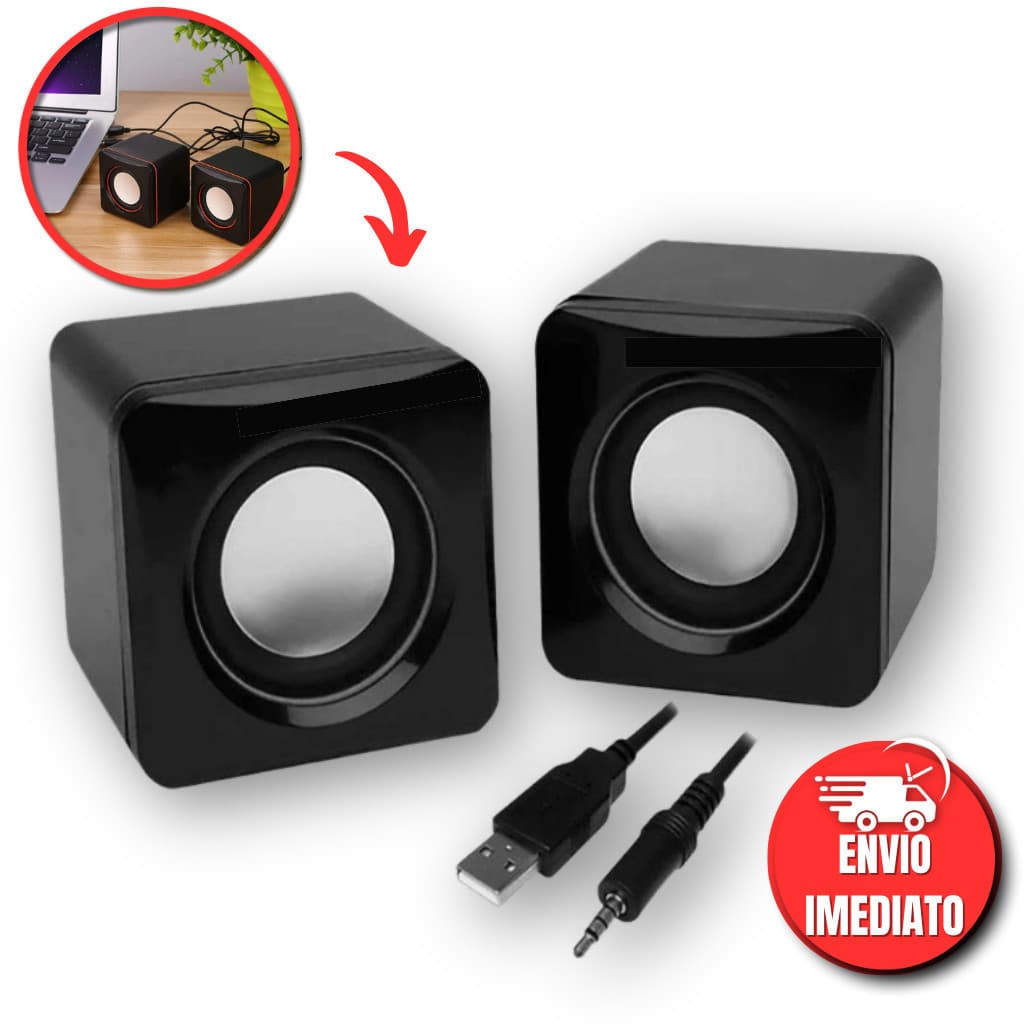Caixa de Som Para Computador Duplo Alt Falante USB Notbook