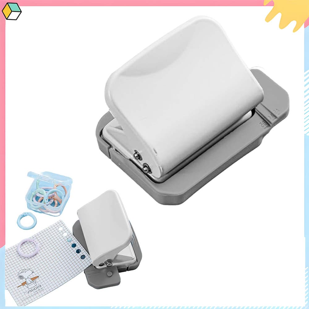 Perfurador Redondo De Metal Portátil Com 6 Furos Para Notebooks E Álbuns De Recortes