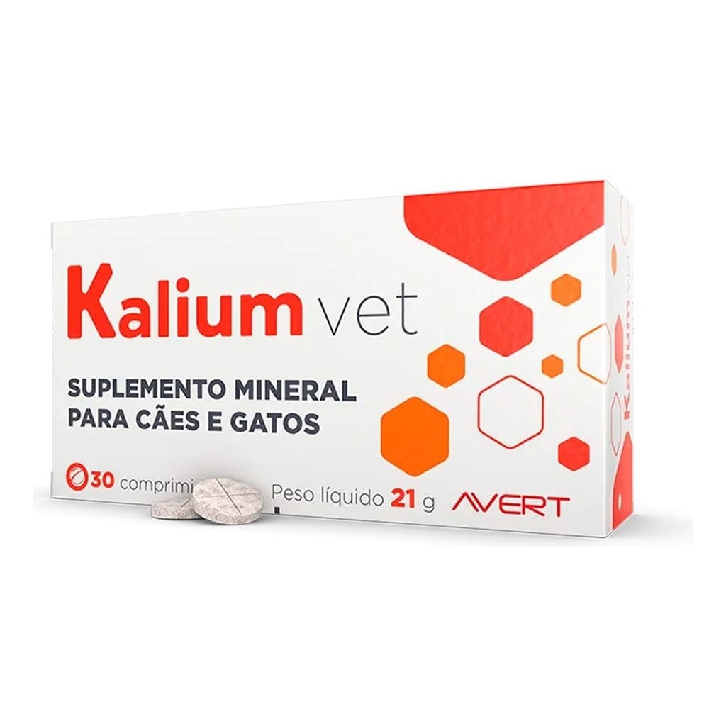 Kalium Vet 21 G Suplemento Para Cães E Gatos 30 Comprimidos