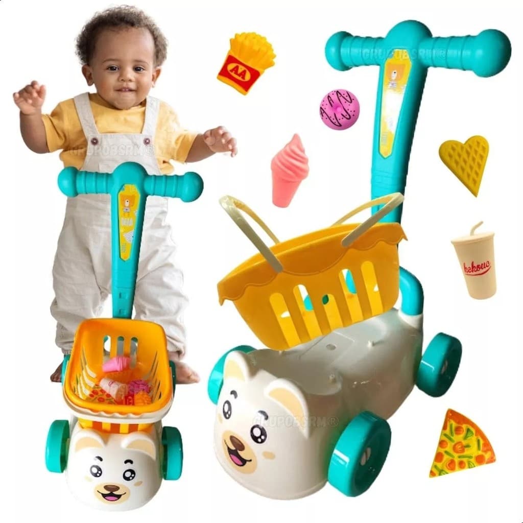 Andador Baby Com Cestinha Boy Art Brink