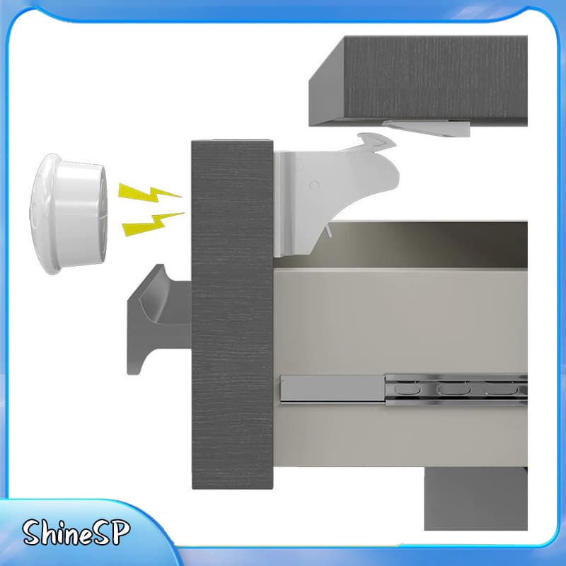 4 Fechaduras Interna Trava Invisível P/ Móveis Portas Bebe alta qualidade