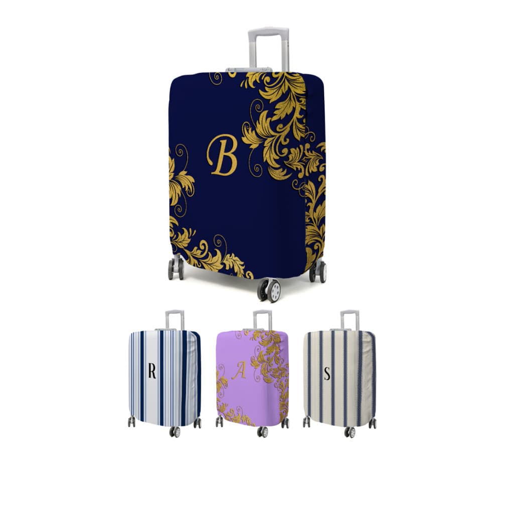 Capa de Mala Decorativa Tecido Sublimado Personalizada Com Sua Letra Inicial 35x55cm