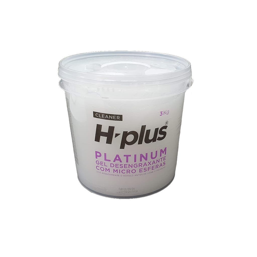 Pasta Gel Desengraxante Sabão Limpeza Automotiva de Mãos Graxa Pesada H-plus Platinum C/ Microesferas 3kg
