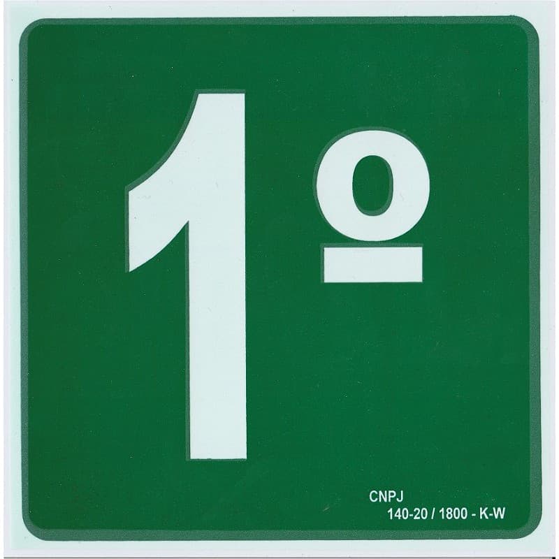 Placa de Sinalização de Emergência - Andares
