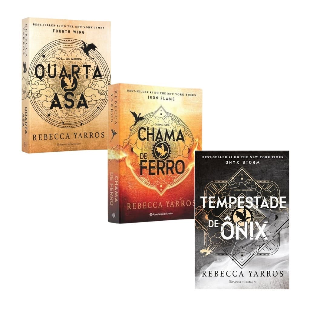 Quarta Asa + Chama De Ferro + Tempestade De Ônix - Rebecca Yarros - Livros Físicos