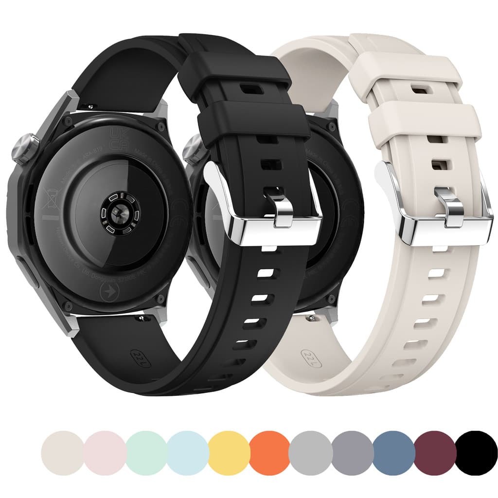 Pulseira de Silicone 22mm e 18mm para Smartwatch Huawei Watch GT5 GT6 Pro 46mm Huawei Watch GT5 GT6 41MM