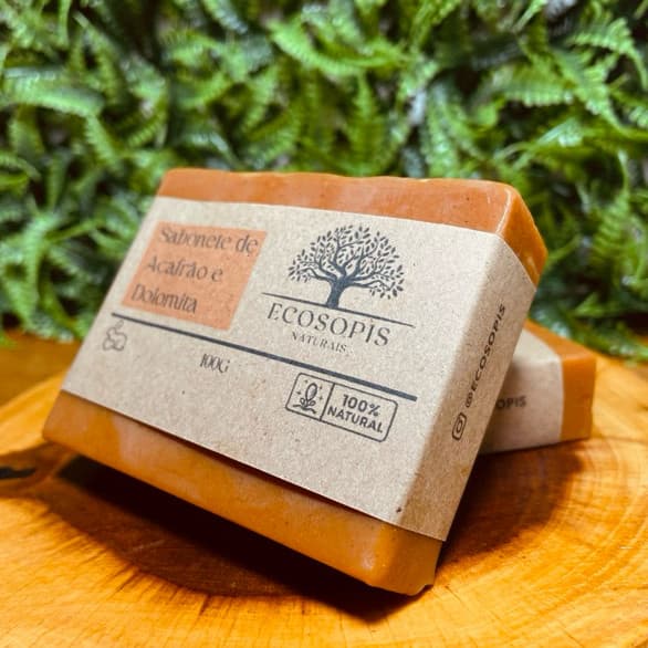Sabonete de Açafrão e Dolomita Clareador Original