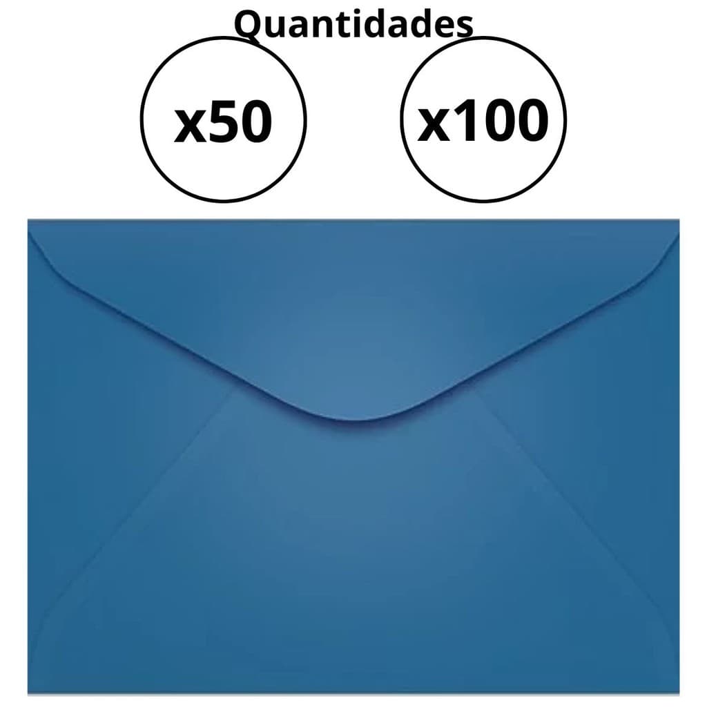 Kit Envelope Colorido Tamanho Carta 11,4cm x 16,2cm 80g/m² Diversas Cores