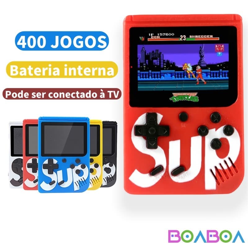 Mini Console Portátil Sup Game Box – 400 Jogos Clássicos, Diversão Nostálgica para Todas as Idades