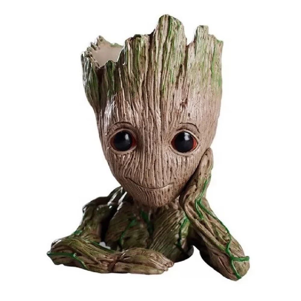 Boneco Colecionável Estátua Action Figure Groot Vaso Pose Marvel Resina
