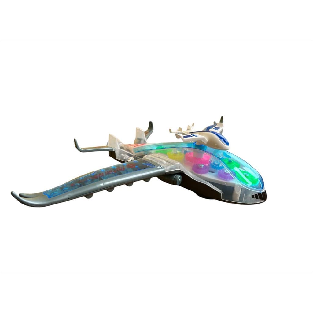 Aviao De Brinquedo Luz Colorida Som Gira Gira