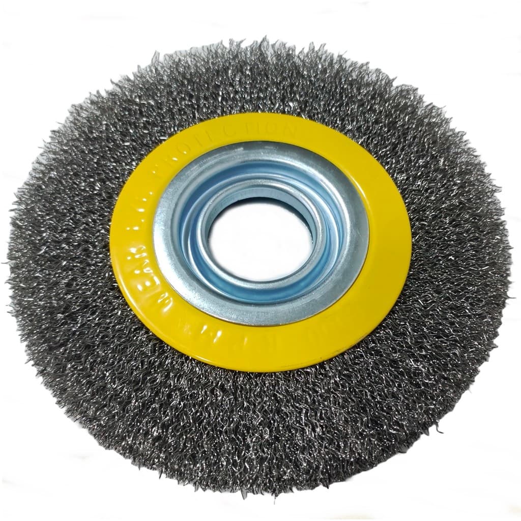 Escova De Aço Circular Ondulada 6x1/2" / 152mm Moto Esmeril + Brinde 10 Anéis