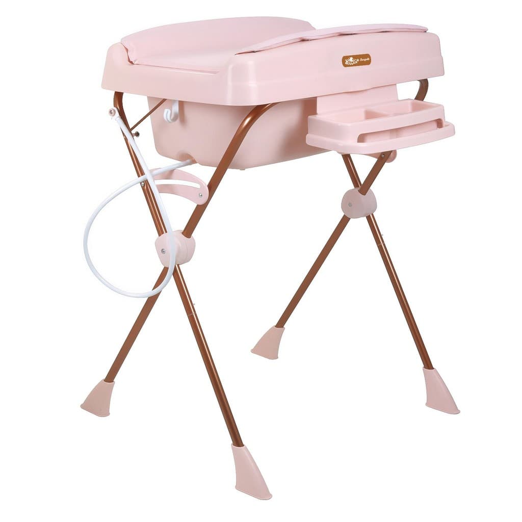 Banheira de Bebê Burigotto Millenia+ Mon Amour Trocador Rosa