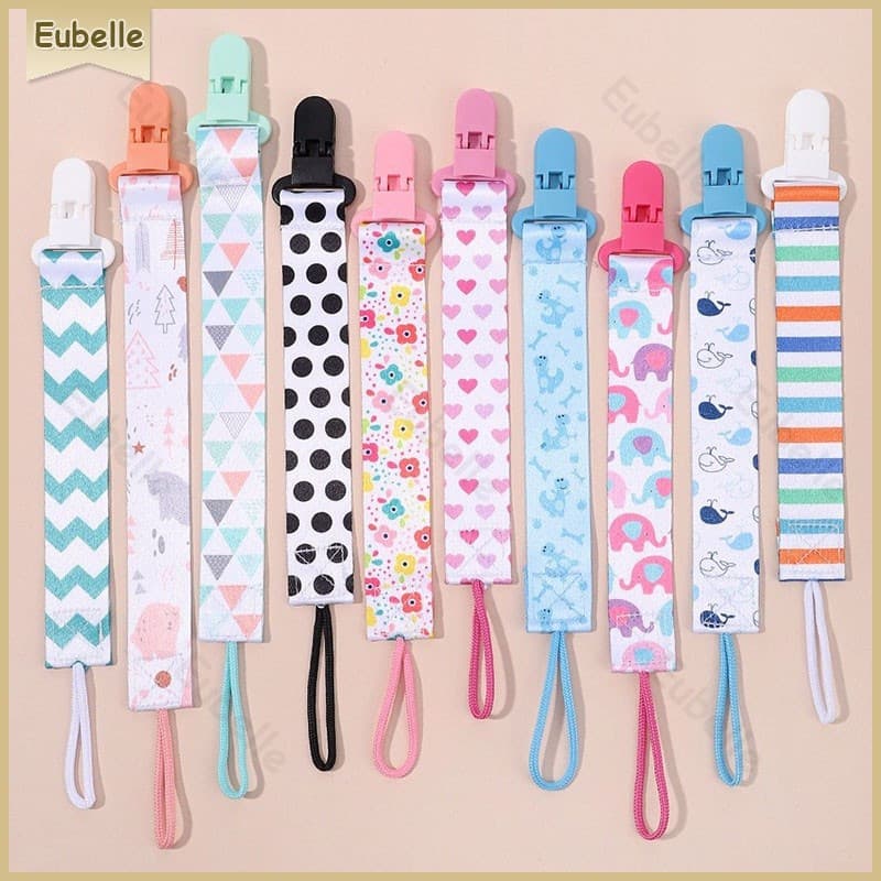 Prendedor clipe chupeta de bebê desenho animado imprimir porta chupeta com corrente anti queda