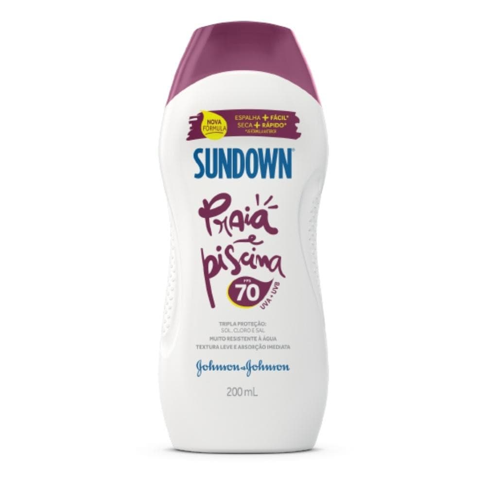 Protetor Solar Praia E Piscina Fps70 200ml Sundown